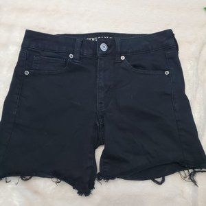 Black AE distressed shorts